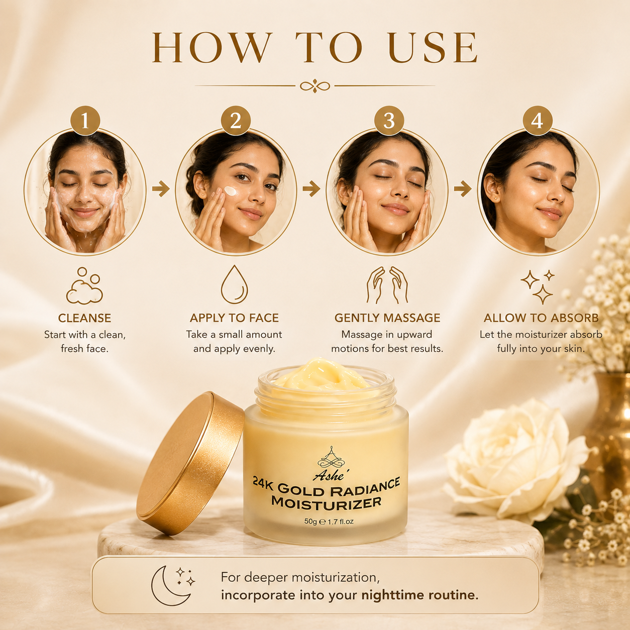 Ashé 24K Gold Radiance Moisturizer