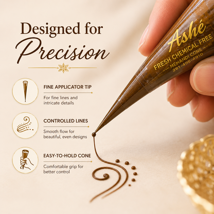 Ashé Fresh Henna Mehndi Cone – Temporary Body Art