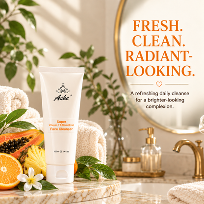 Ashé Super Vitamin C & Mixed Fruit Face Cleanser – Brightening Daily Cleanser