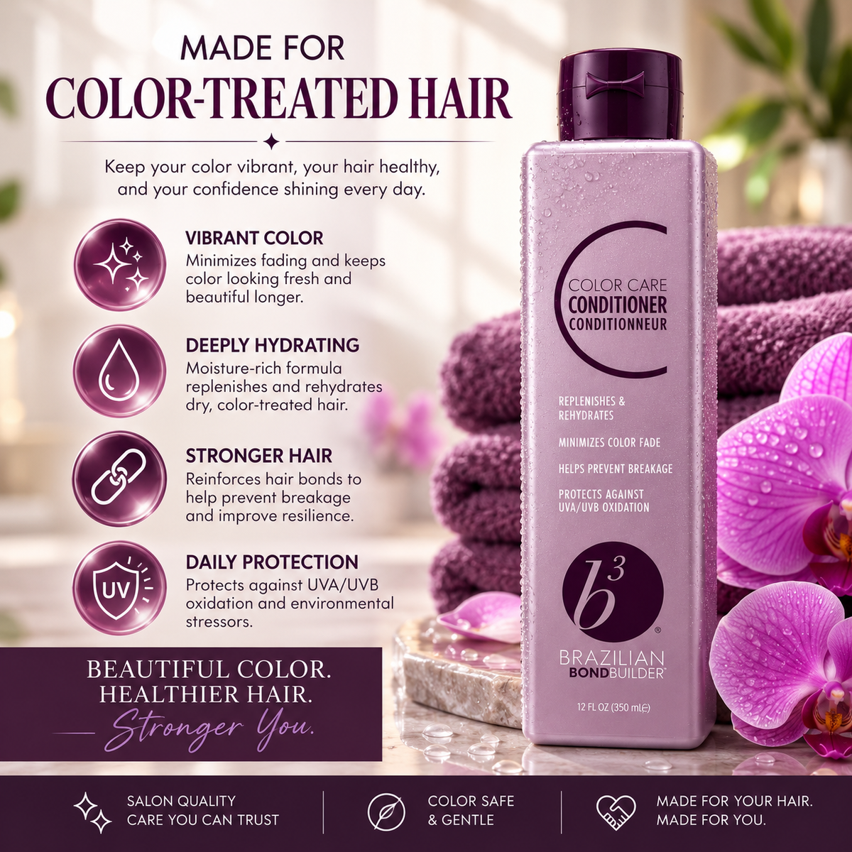 b³ Brazilian Bond Builder Color Care Conditioner – 12 oz
