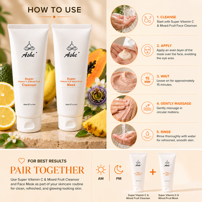 Ashé Super Vitamin C & Mixed Fruit Face Mask