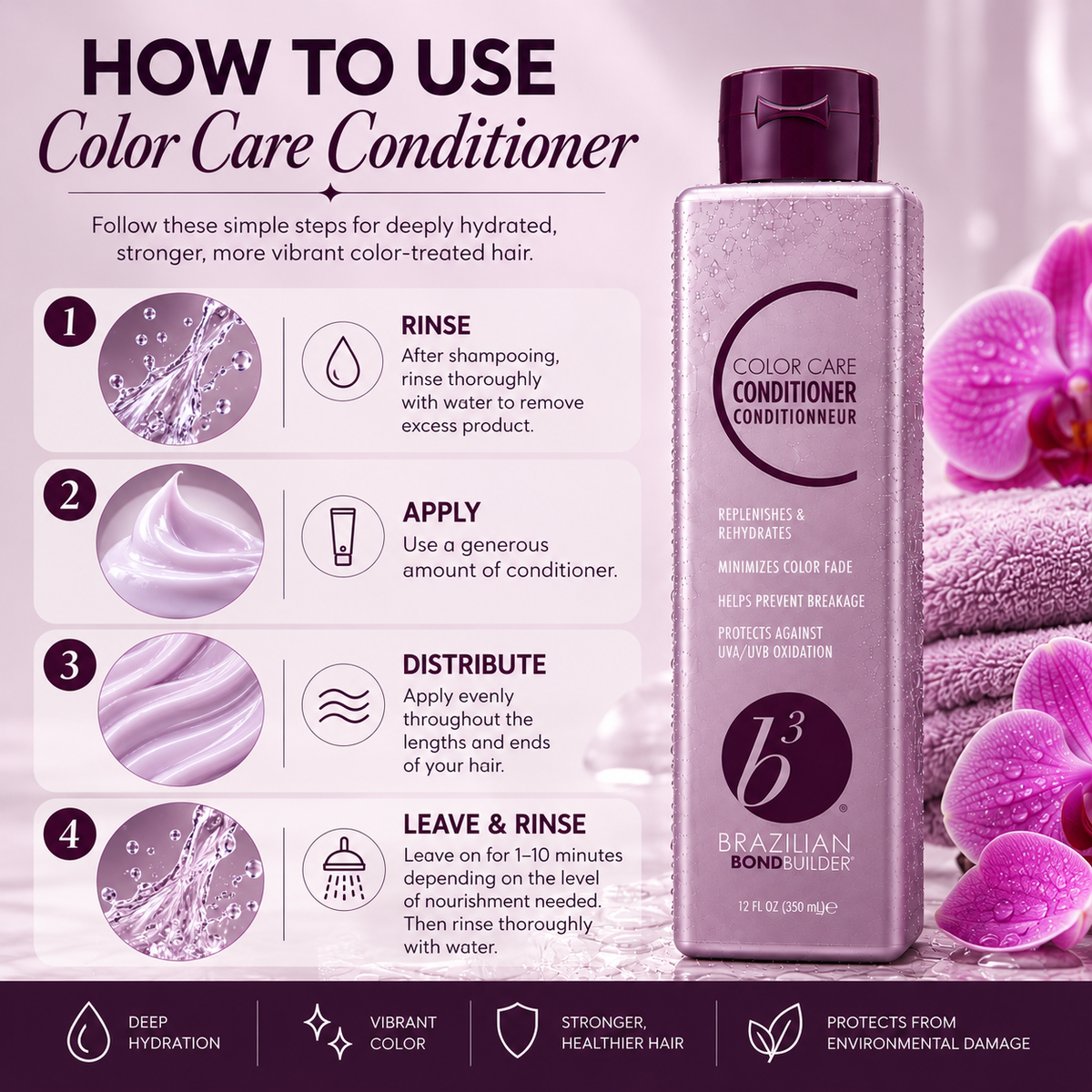 b³ Brazilian Bond Builder Color Care Conditioner – 12 oz
