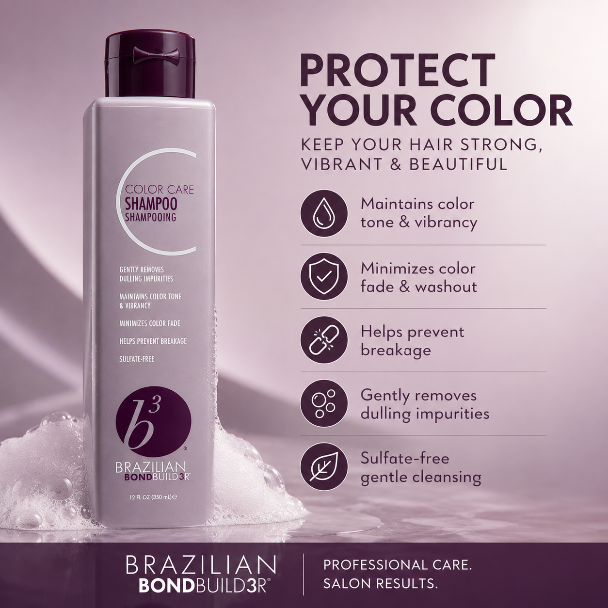 b³ Brazilian Bond Builder Color Care Shampoo – 12 oz