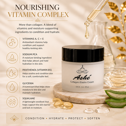 Ashé Collagen Elastin Cream – Firming & Hydrating Face Moisturizer