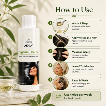 Ashé Organic Hair Oil – Nourishing Scalp & Hair Treatment