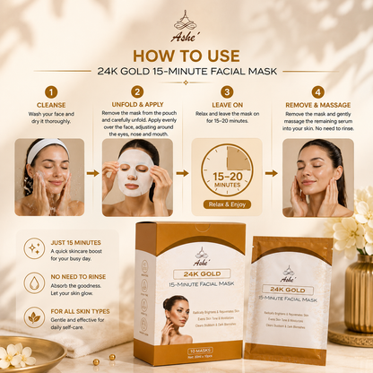 24K Gold Triple Brightening Sheet Mask