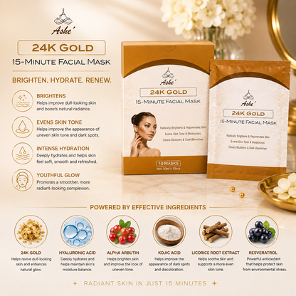 24K Gold Triple Brightening Sheet Mask