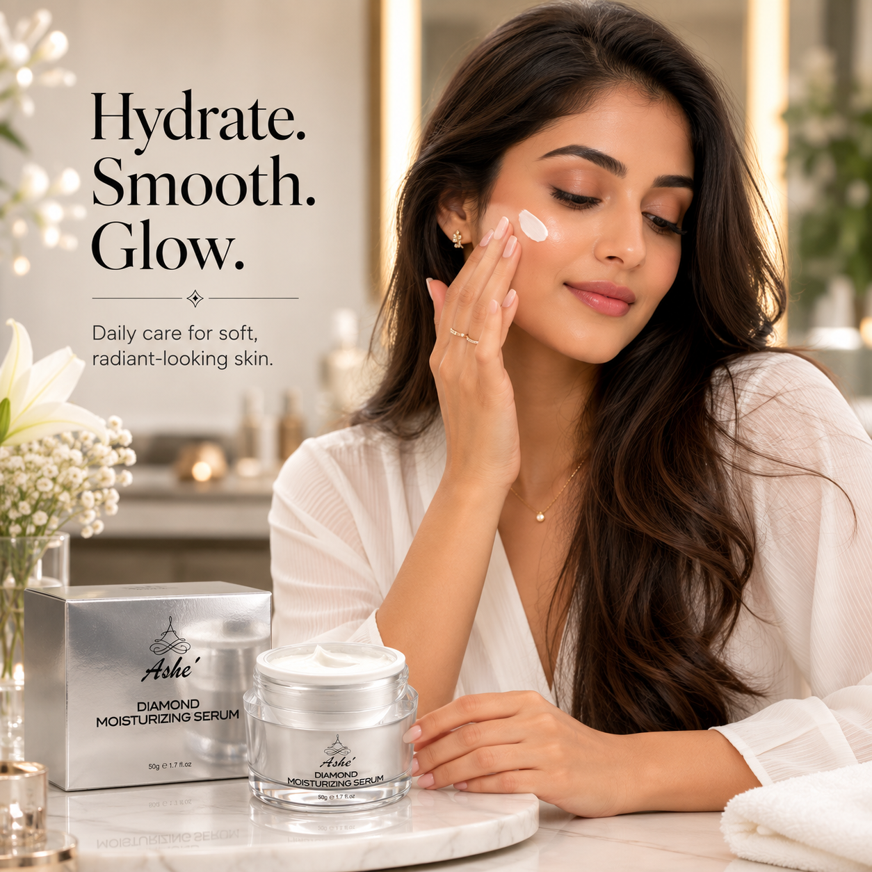 Ashé Diamond Moisturizing Serum – Hydrating Face Serum