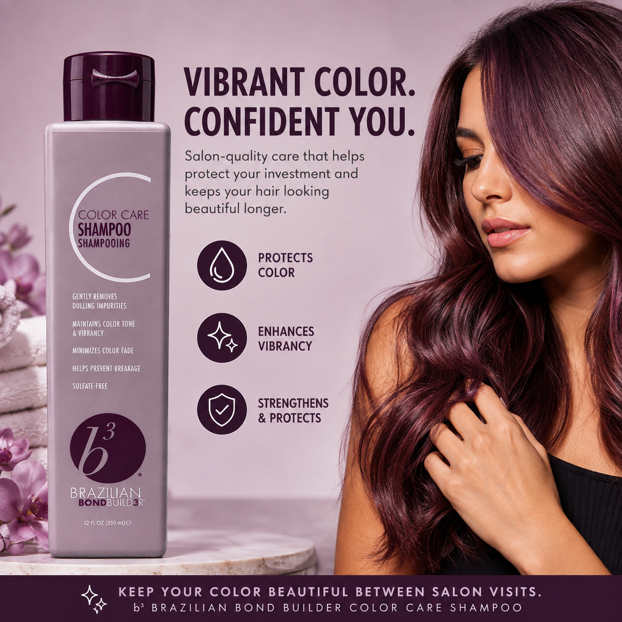 b³ Brazilian Bond Builder Color Care Shampoo – 12 oz