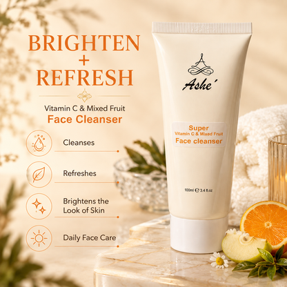 Ashé Super Vitamin C & Mixed Fruit Face Cleanser – Brightening Daily Cleanser