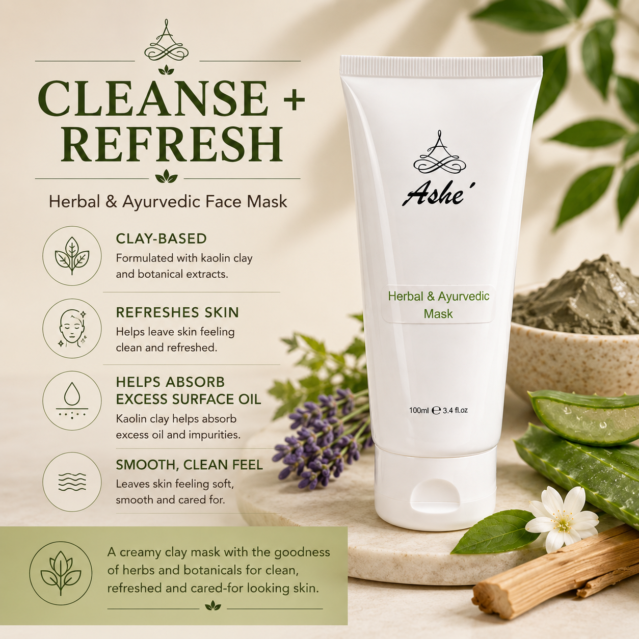 Ashé Herbal & Ayurvedic Face Mask