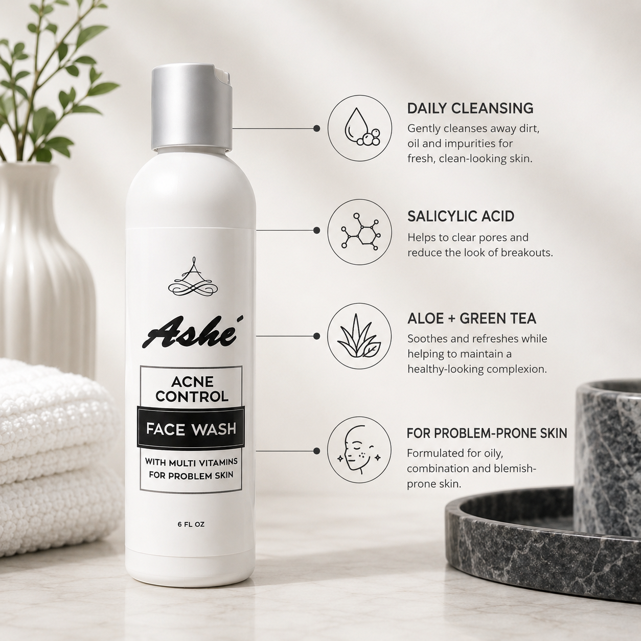 Ashé Acne Control Face Wash
