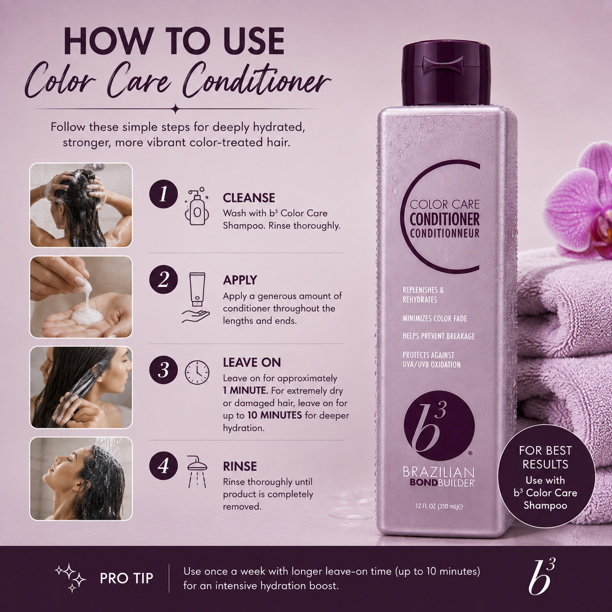 b³ Brazilian Bond Builder Color Care Conditioner – 12 oz