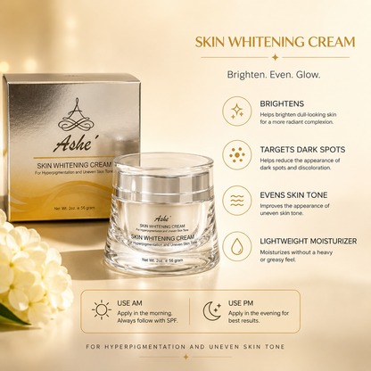 Ashé Skin Whitening Cream – Brightening Moisturizer for Uneven Skin Tone