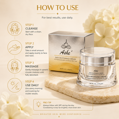 Ashé Skin Whitening Cream – Brightening Moisturizer for Uneven Skin Tone