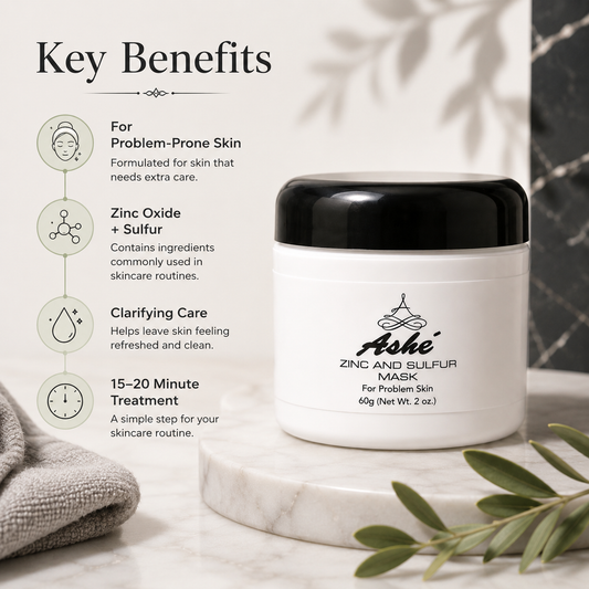 Ashé Zinc & Sulfur Mask for Problem Skin – 2 oz