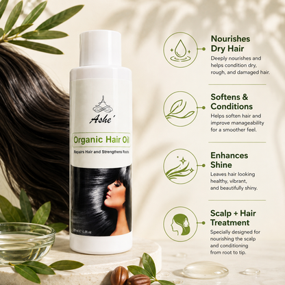 Ashé Organic Hair Oil – Nourishing Scalp & Hair Treatment