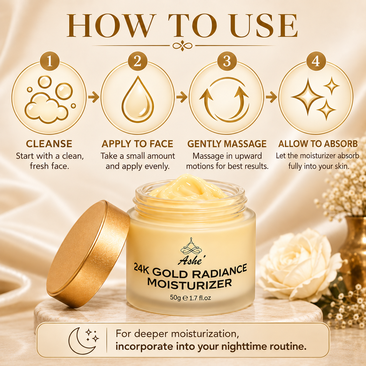 Ashé 24K Gold Radiance Moisturizer